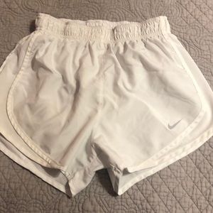 white nike shorts